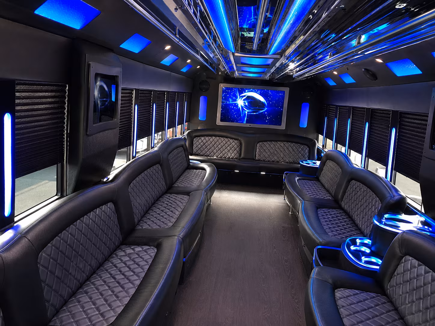 Raleigh Bachelor & Bachelorette Transportation party bus exterior