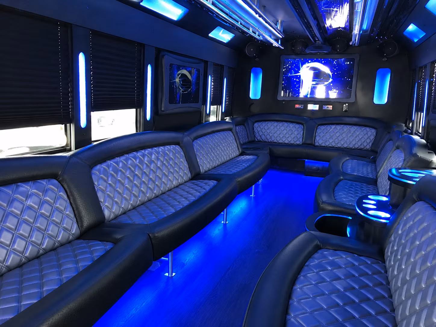 Raleigh Birthday, Sweet 16, & Quinceañera Transportation party bus exterior