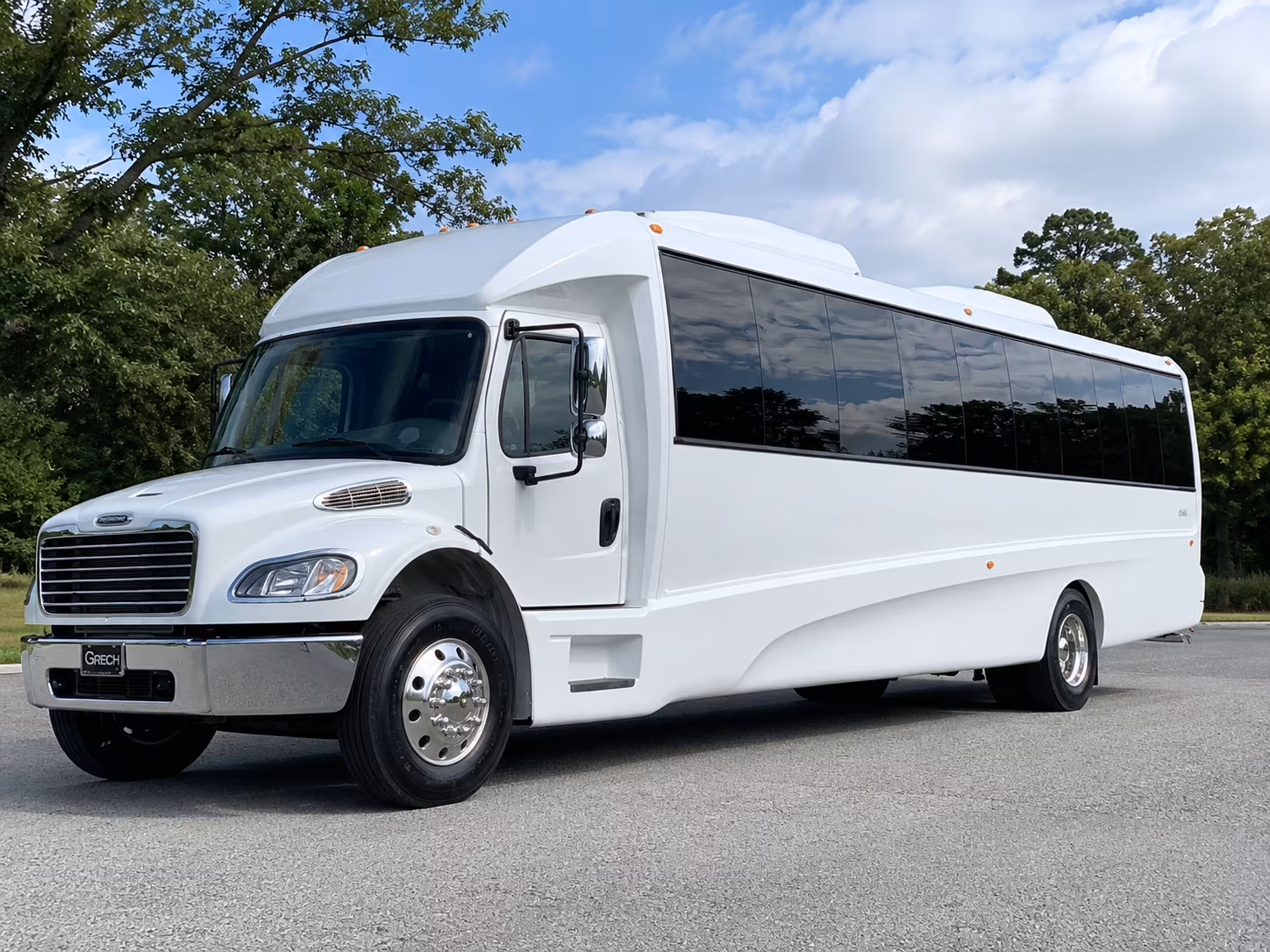 Raleigh Birthday, Sweet 16, & Quinceañera Transportation party bus exterior