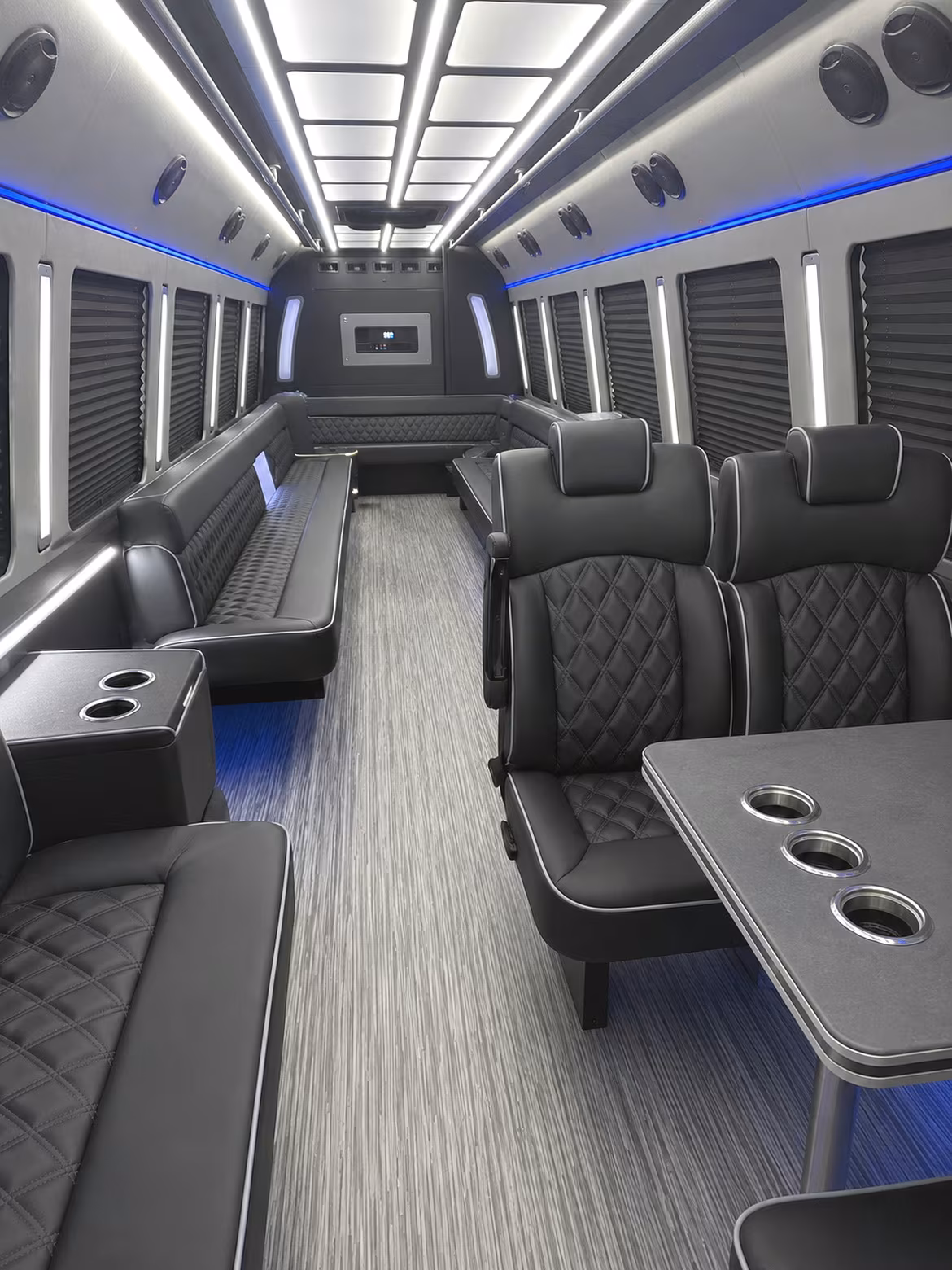 Raleigh Concert & Music Festival Transportation party bus interior