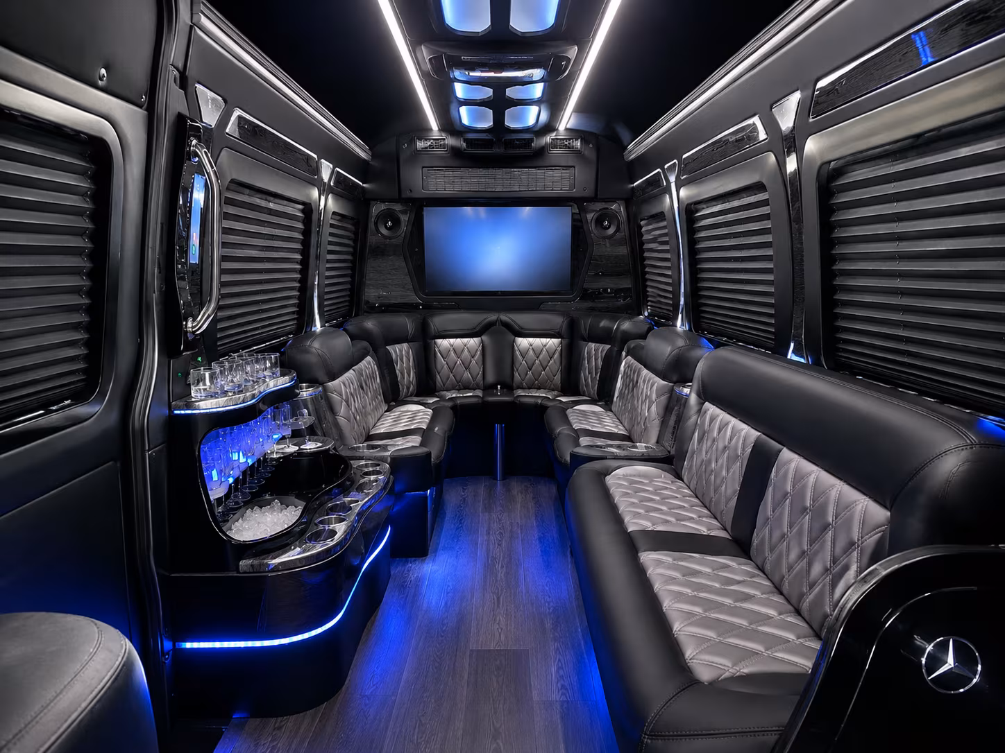 Raleigh Corporate Transportation party bus exterior