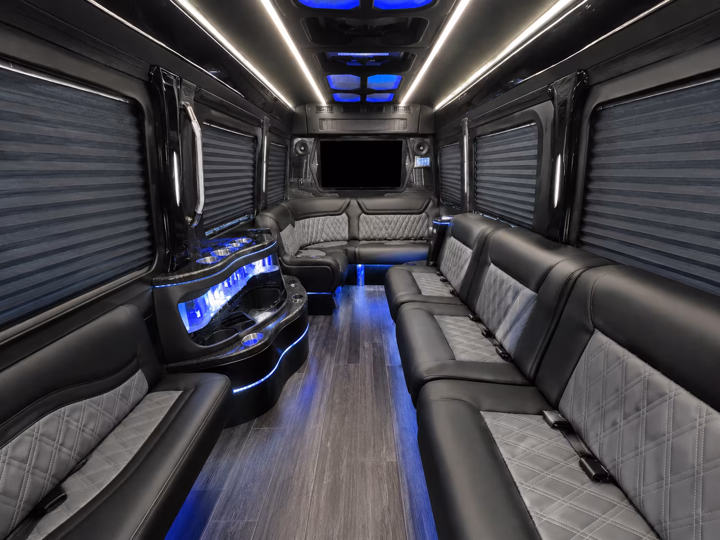 Raleigh Corporate Transportation party bus interior