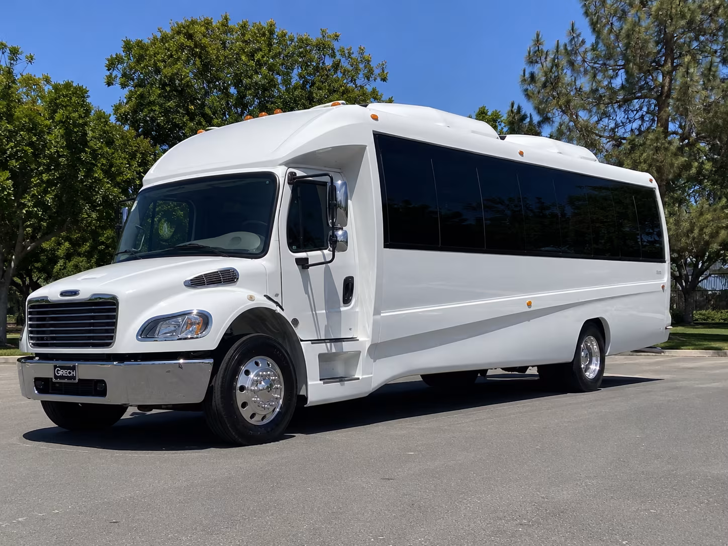 Raleigh Private Event Transportation party bus exterior