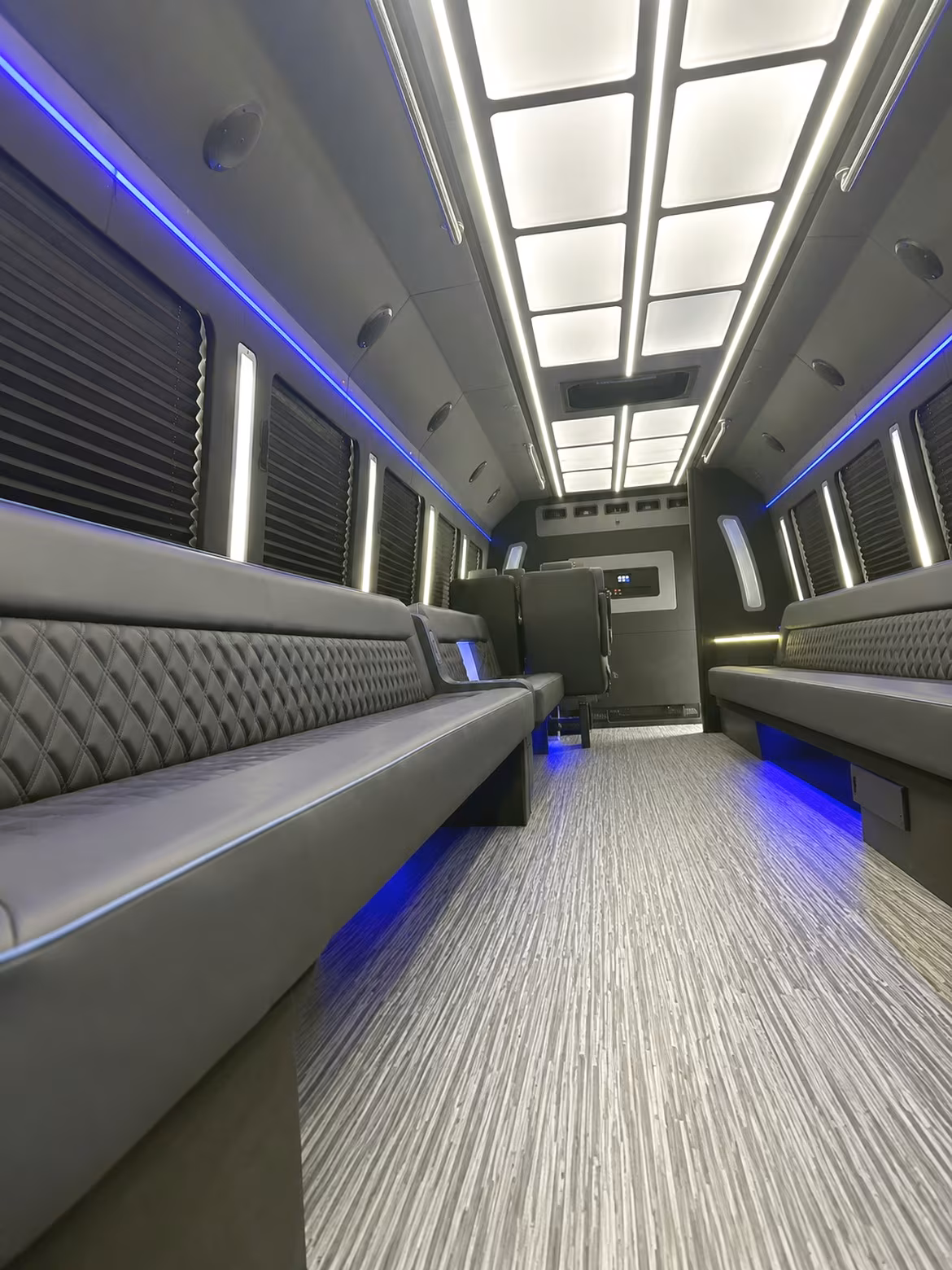 Raleigh Prom & Homecoming Transportation party bus interior