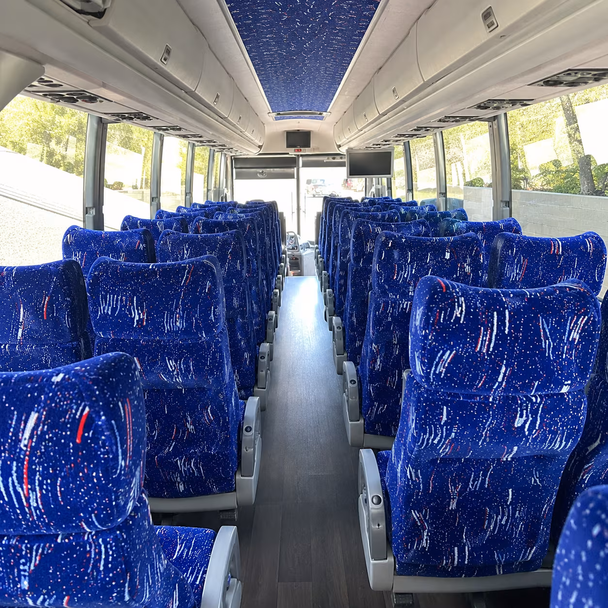 Raleigh School Event Transportation party bus interior