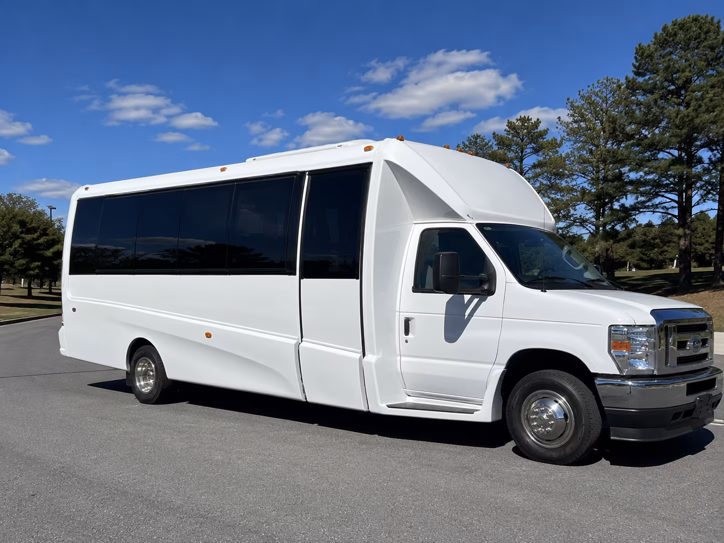 Raleigh Sporting Event Transportation party bus exterior