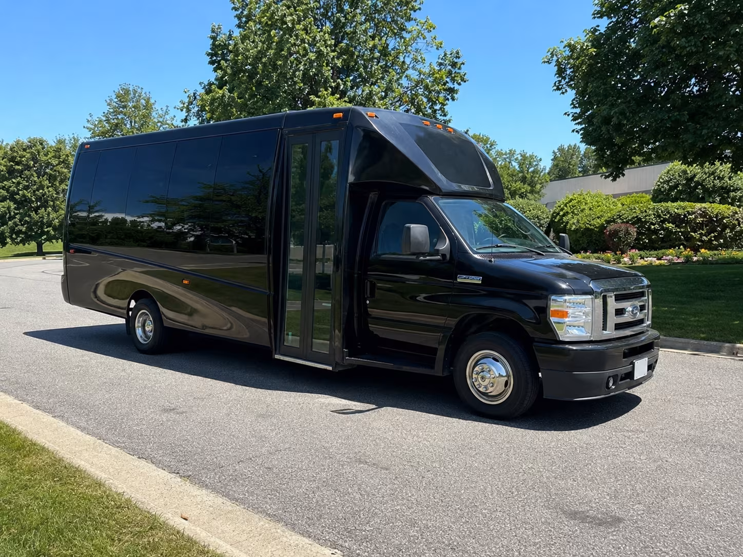 Raleigh Sporting Event Transportation party bus exterior