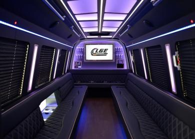 Asheville 18 Passenger Limo Bus Interior