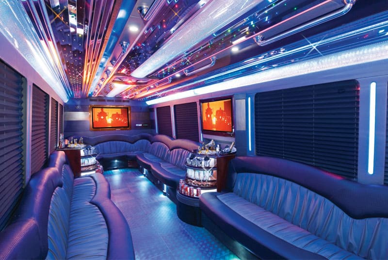 Asheville 20 Passenger Party Bus Interior
