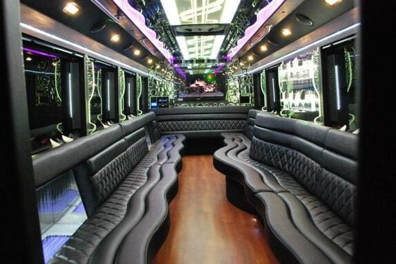 Asheville 25 Passenger Limo bus Interior