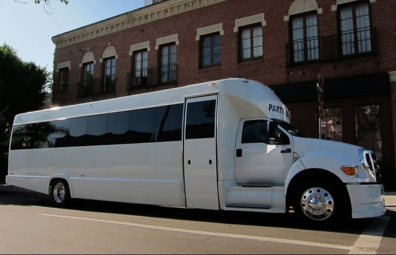 Asheville 30 Passenger Party Bus White