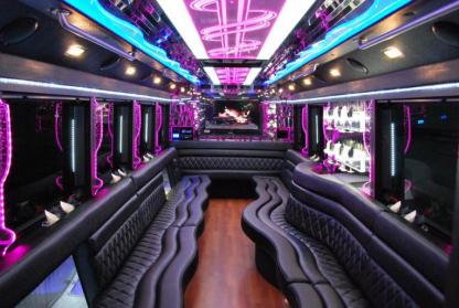 Durham 50 Passenger Party Bus Interior